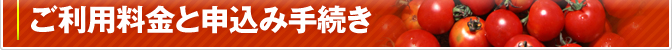 ご利用料金と申込み手続き