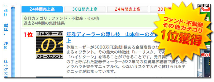 ファンド・不動産・その他カテゴリ1位獲得